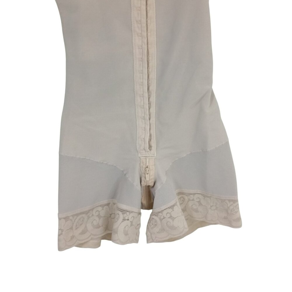 M&D Beige Post-Surgical Compression Garment Adjustable Straps Front Zipper Sz S - Picture 4 of 11